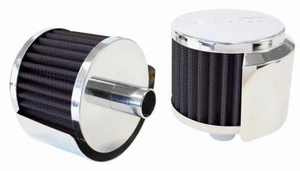 Aeroflow AF2871-1520 1" Push In Breather W/ Shield3" O.D 2-1/2" H Chrome Top - Picture 1 of 4