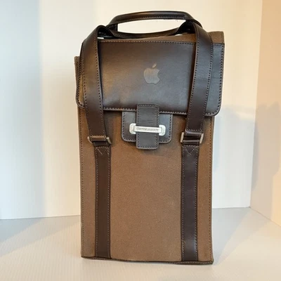 Cutter & Buck Brown Leather & Canvas Houndstooth Lined Blanket Tote With Blanket - Image 1 of 4