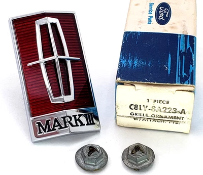 NOS 69 70 71 LINCOLN MARK III GRILLE EMBLEM OEM GRILL TRIM MOLDING - Image 1 of 4
