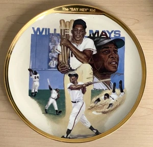 Willie Mays "Famous Catch" Ltd Ed #314, 10" Collectors Plate Sports Impressions - Picture 1 of 16