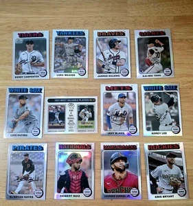 (12) 2024 Topps Heritage High Refractor Numbered /225 No Dupes - Picture 1 of 16