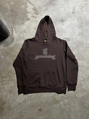 Sudadera con capucha marrón con logotipo Browning de los años 00 Foto 1 de 4