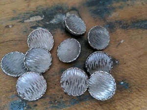 ♥Nr.146-Botones de vidrio antiguos color plata vaporizado DM 23mm 10 unidades♥ - Imagen 1 de 2