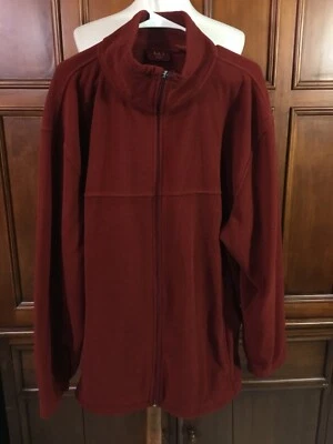 Haggar EZs Hombre’s Granate Vellón Talla XXL USADO EN EXCELENTE ESTADO Bolsillos con Cremallera Completa Cuello Suave Cómodo Foto 1 de 4