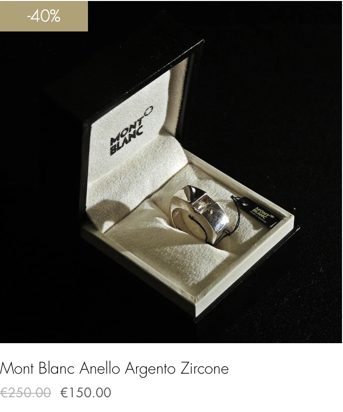 Montblanc Anello Argento con Zircone (-40% scontato fine serie!!!) - Immagine 1 di 1