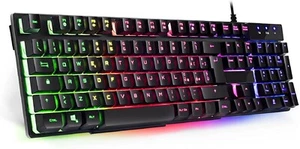 TASTIERA GAMING QWERTY ITALIANA 105 TASTI SEMI MECCANICA RETROILLUMINAZIONE LED - Imagen 1 de 2