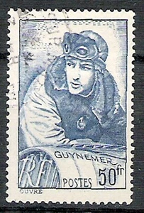 FRANCE 1940 50F Guynemer very high face value VF Postally used good CV - Picture 1 of 1