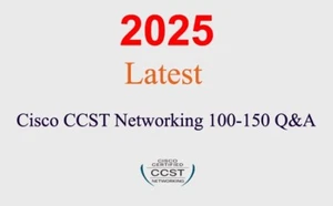 Cisco CCST Networking 100-150 Q&A GUARANTEED (1 month update) - Picture 1 of 1