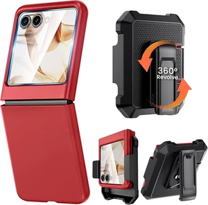 for Motorola Razr 2024 Case with Clip, Moto Razr 2024 Case with Screen Protector - Photo 1 sur 12