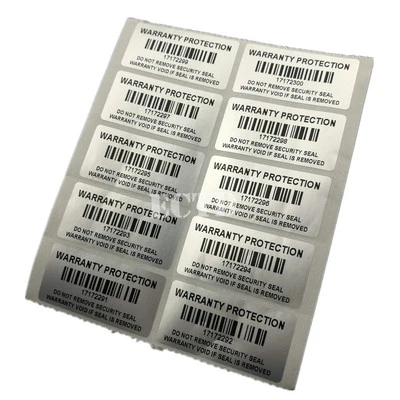 " Warranty Protection "Void Stickers Labels Security Seal Barcode ,Serial Number - Image 1 of 4
