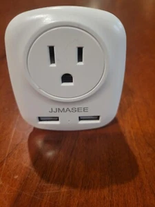 JJMASEE Reisestecker Adapter 2 USB Ports Stecker Neu Typ C Europa - Bild 1 von 3