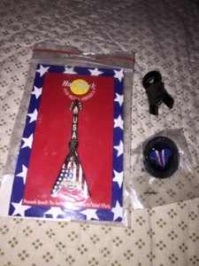 Pin de guitarra Hard Rock EE. UU. 11 de septiembre de 2001 God Bless America edición limitada 9/11 - Imagen 1 de 10