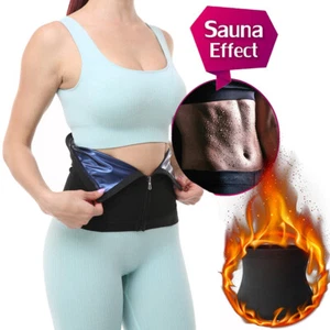 Waist Trainer Trimmer for Women Weight Loss Sauna Belt Wrap Sweat Stomach Shaper - Picture 1 of 28