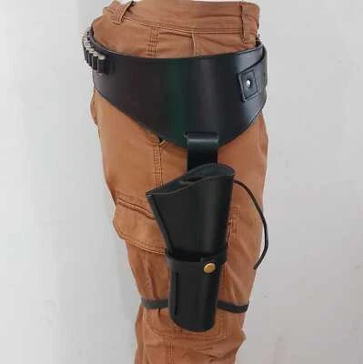 Gun Holster Belt Leather Revolver Pistol Tooled .22 .35/357 .44/45 Cal Western - Image 1 of 4