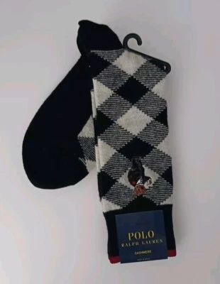 NUEVO x1 Polo Ralph Lauren Cashmere Signature Teddy Bear Calcetín Talla 10-13 Zapato Talla 6-12,5 Foto 1 de 4