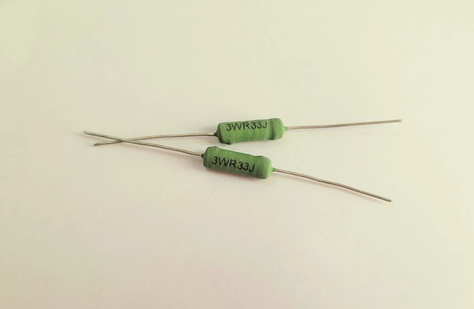 0.33 Ohm 3W Emitter Resistor Pair for Transistor Amplifier Bias - Image 1 of 1