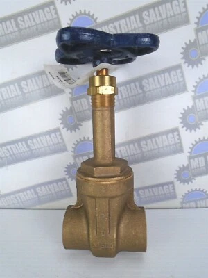 NIBCO - S-111 1-1/2" Manual Rising Solder Gate Valve, 125 SWP, 200 CWP  - Image 1 of 4