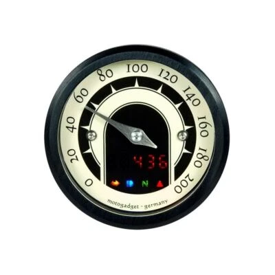 Motogadget Motoscope Tiny Speedster Speedo 49mm Black - Custom Cafe Bobber - Image 1 of 3