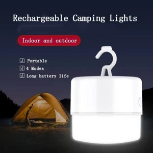 Tragbare LED Camping Licht Wiederaufladbare Notfall 3 Modi Glühbirnen Hängende Zelt Lampe - Bild 1 von 9