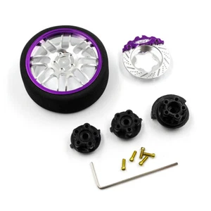 Yeah Racing Aluminum Transmitter Steering Wheel Purple Type B Futaba KO Sanwa - Picture 1 of 4