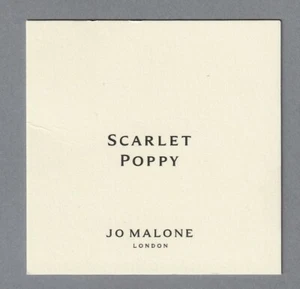 Carte publicitaire - advertising card - Scarlet Poppy de Jo Malone recto verso - Picture 1 of 2