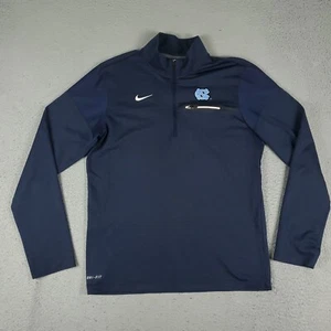 Nike North Carolina Tarheels Shirt Mens Size Small Blue 1/4 Zip Up Long Sleeve - Picture 1 of 10