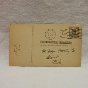 UX20 ''WILLIAM McKINLEY'' POSTAL CARD ONE CENT POSTMARKED 1909 - Picture 1 of 2