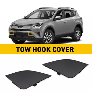 Front Bumper Tow Hook Eye Cover Cap Fits Toyota RAV4 2016 2017 2018 Left Right A - Picture 1 of 12
