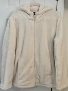 Warm & Cozy 32 Degrees Women's XXL Cream Super Soft Plush Full Zip Hooded Jacket - Picture 1 of 15
