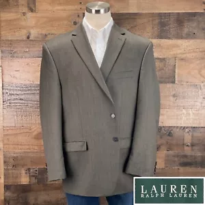 Ralph Lauren Wool Sport Coat Mens 48R Brown Blazer Suit Jacket 2 Button - Picture 1 of 11
