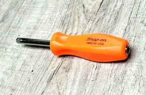 NUEVO Snap-on ™ Herramientas EE. UU. NARANJA Mango Duro 1/4" Controlador de Vástago Estándar TM4CSAO - Imagen 1 de 4