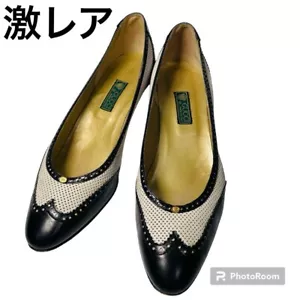 GUCCI Vintage Pumps schwarz Leder ineinandergreifend G Logo Damen Gr. 37B (24cm) - Bild 1 von 9