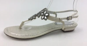 Nina Sandali piatti donna Keegan Jewelry misura 7,5M, cristallo avorio 2342 - Foto 1 di 9