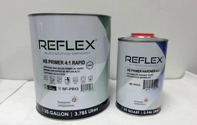 Kit REFLEX HS 2K Primer Premium Uretano 4:1 Galones Gris Rápido Secado Rápido Foto 1 de 3