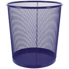 Blue Round Mesh Wastebasket for Home or Office-