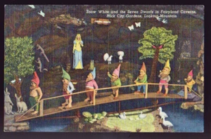 TENNESSEE TN Snow White Seven Dwarfs Rock City Cavern Lookout Mountain Postcard - Bild 1 von 2
