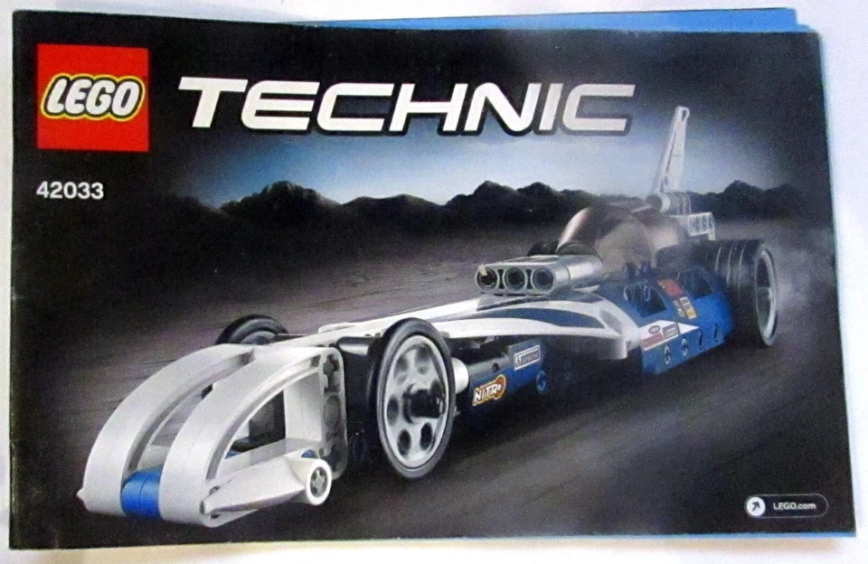 Lego Technic Record Breaker 42033 Dragster Construction Instruction Manual - Image 1 of 1