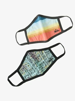 NWT For Boys New In Package Quiksilver Reversible Face Mask 2 Pack One Size - Image 1 of 4