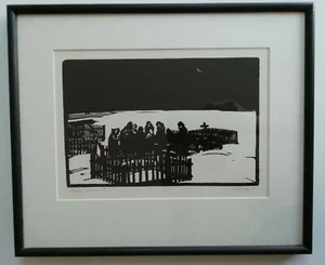 ERA SOVIÉTICA - LINO/BLOQUE DE MADERA IMPRESIÓN ORIGINAL 6/15 - FIRMADO Y FECHADO 1950 - Imagen 1 de 6