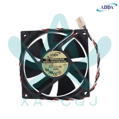 1PCS ADDA AD0812XB-A73GL 0.55A 12V 3pin DC Chassis Cooling Fan - Image 1 of 4