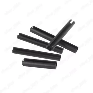 Black Steel Spring Type Straight Pins Slotted M5 M6 M8 M10 M12 M16 - Picture 1 of 6