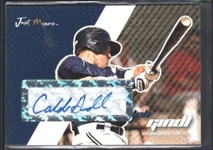 CALEB GINDL 2008 JUST MINORS SIGNATURES #28 AUTOGRAPH MILWAUKEE SP $12