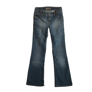 Girls Youth Paris Blues, Distressed Denim Jeans, Flared Bottom, Size 0 - Picture 1 of 8