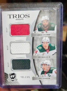 GREENWAY ERICKSSON EK SPURGEON 2020-21 THE CUP GAME USED TRIPLE /35 MINN WILD🔥 - Picture 1 of 2