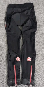 CASTELLI Mens Large Cycling Tights Black Active Lined ROSSOCORSA - Picture 1 of 11