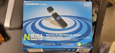 Linksys NUltra Range Plus WUSB600N Dual Band Wireless-N USB Network Adapter - Image 1 of 2