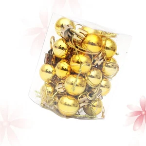 Set of 2 Mini Weihnachtskugeln 1cm Christbaumkugeln Klein Gold Weihnachten 2cm - Bild 1 von 12
