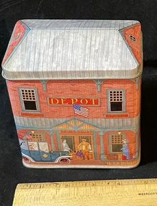 The Tinsmith's Craft Ziegel ZUG DEPOT Design Blechdose Aufbewahrung 6" x 5" x 3" Dekor - Bild 1 von 8
