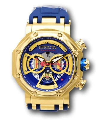 Reloj cronógrafo Invicta Subaqua para hombre 48 mm dorado azul esfera esqueleto 32189 Foto 1 de 4