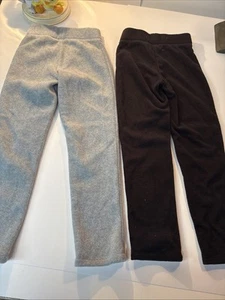 The Childrens Place Gray Fleece Lounge Pants Size Medium 7/8c Comfy Lot Of 2 - Picture 1 of 15